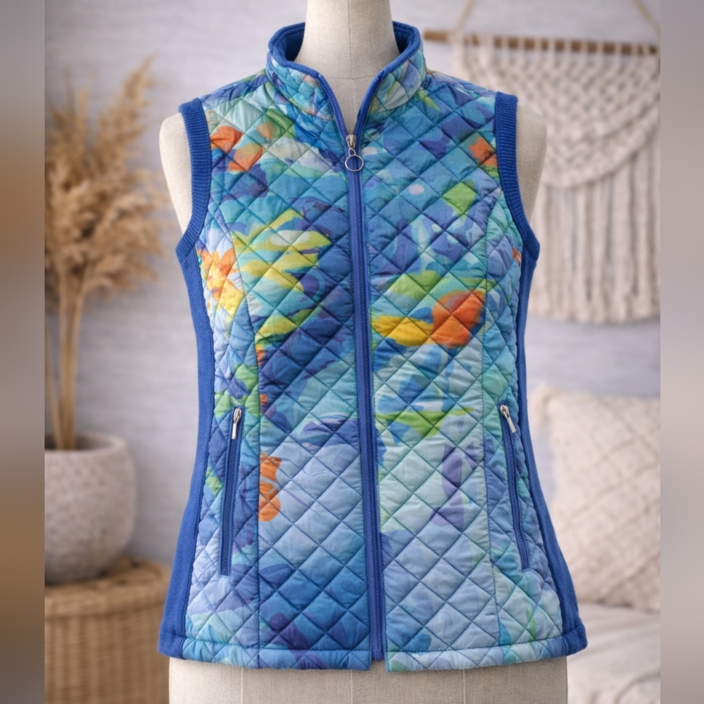 Claire Desjardins‎ Blue Quilted Vest